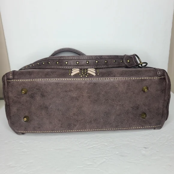 Montana West Azted Concealed Carry Satchel And Wallet‎ Set Coffee - Picture 5 of 10